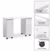 White 120X54X81cm One Door Four Drawers Computer Desk Nail Art Table 1PC