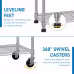 Six-layer Free Combination And Disassembly With 1 Row Of Side Hooks With Adjusting Feet And Wheels Iron Can Freely Adjust The Spacing Of Layers Household Shelves 117X45X208cm Baked Lacquered Silver Six-layer Free Combination And Disassembly With 1 Row Of Side Hooks With Adjusting Feet And Wheels Iron Can Freely Adjust The Spacing Of Layers Household Shelves 117X45X208cm Baked Lacquered Silver