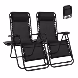 Set Of 2 Zero Cravity Lounge Chairs,Outdoor Patio Folding Recliners For Pool Beach With Pillow And Cup Holder Set Of 2 Zero Cravity Lounge Chairs,Outdoor Patio Folding Recliners For Pool Beach With Pillow And Cup Holder