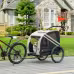 Aosom 2-in-1 Pet Bike Trailer For Small Dogs, Road-Visibility Bicycle Stroller, Weather-Strong Bike Wagon Trailer Sidecar Attachment, White Aosom 2-in-1 Pet Bike Trailer For Small Dogs, Road-Visibility Bicycle Stroller, Weather-Strong Bike Wagon Trailer Sidecar Attachment, White