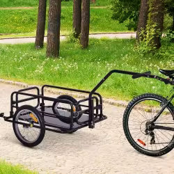 Aosom Bike Cargo Trailer, Bicycle Trailer, Heavy-Duty Bike Wagon Cart, Foldable Compact Storage, With Universal Hitch, 16 Wheels, 88 Lbs. Capacity, Black Aosom Bike Cargo Trailer, Bicycle Trailer, Heavy-Duty Bike Wagon Cart, Foldable Compact Storage, With Universal Hitch, 16 Wheels, 88 Lbs. Capacity, Black