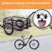 Aosom Bike Cargo Trailer, Bicycle Trailer, Heavy-Duty Bike Wagon Cart, Foldable Compact Storage, With Universal Hitch, 16 Wheels, 88 Lbs. Capacity, Black Aosom Bike Cargo Trailer, Bicycle Trailer, Heavy-Duty Bike Wagon Cart, Foldable Compact Storage, With Universal Hitch, 16 Wheels, 88 Lbs. Capacity, Black