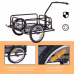 Aosom Bike Cargo Trailer, Bicycle Trailer, Heavy-Duty Bike Wagon Cart, Foldable Compact Storage, With Universal Hitch, 16 Wheels, 88 Lbs. Capacity, Black