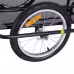 Aosom Bike Cargo Trailer, Bicycle Trailer, Heavy-Duty Bike Wagon Cart, Foldable Compact Storage, With Universal Hitch, 16 Wheels, 88 Lbs. Capacity, Black
