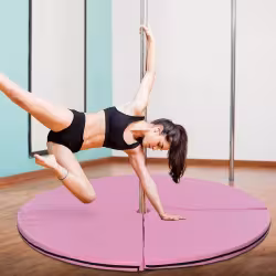 Soozier Pole Dance Mat, 2T X 5W Folding Pole Dance Mat For Home, Lightweight And Foldable, Pink Soozier Pole Dance Mat, 2T X 5W Folding Pole Dance Mat For Home, Lightweight And Foldable, Pink