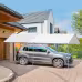 Outsunny 10x20 Carport Heavy Duty Galvanized Car Canopy With Included Anchor Kit, 3 Reinforced Steel Cables, White