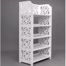WPC - 5 Layers Carved Shoe Rack - A - 42X24X80cm