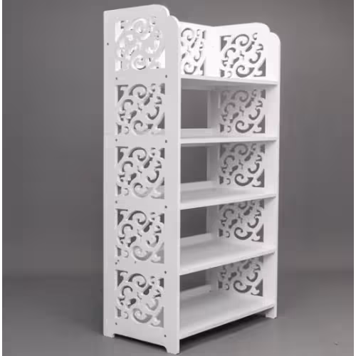 WPC - 5 Layers Carved Shoe Rack - A - 42X24X80cm