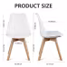 PU Leather Upholstered Dining Chairs With Wood Legs, Set Of 4 For Kitchen, Dining, Living Room PU Leather Upholstered Dining Chairs With Wood Legs, Set Of 4 For Kitchen, Dining, Living Room