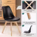PU Leather Upholstered Dining Chairs With Wood Legs, Set Of 4 For Kitchen, Dining, Living Room PU Leather Upholstered Dining Chairs With Wood Legs, Set Of 4 For Kitchen, Dining, Living Room