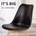 PU Leather Upholstered Dining Chairs With Wood Legs, Set Of 4 For Kitchen, Dining, Living Room
