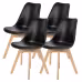 PU Leather Upholstered Dining Chairs With Wood Legs, Set Of 4 For Kitchen, Dining, Living Room PU Leather Upholstered Dining Chairs With Wood Legs, Set Of 4 For Kitchen, Dining, Living Room