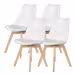 PU Leather Upholstered Dining Chairs With Wood Legs, Set Of 4 For Kitchen, Dining, Living Room PU Leather Upholstered Dining Chairs With Wood Legs, Set Of 4 For Kitchen, Dining, Living Room