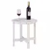 45.5x45.5x45.5cm Single Layer Round White HDPE Side Table