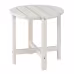 45.5x45.5x45.5cm Single Layer Round White HDPE Side Table