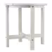 45.5x45.5x45.5cm Single Layer Round White HDPE Side Table