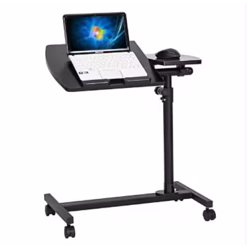 Four Wheel All Black Household Multifunctional Lifting Computer Desk