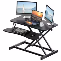 32 Inches Desk Converter, Height-Adjustable Sit-Stand Lift, Dual Monitor & Laptop Workstation, Bandwidth Keyboard Tray, Black. Amazon Sales Are Prohibited 32 Inches Desk Converter, Height-Adjustable Sit-Stand Lift, Dual Monitor & Laptop Workstation, Bandwidth Keyboard Tray, Black. Amazon Sales Are Prohibited