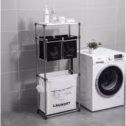 Laundry Basket 3-tier Laundry Sorter With 4 Removable Bags For Organizing Clothes, Laundry, Light Laundry, Dark Laundry, 3 Hooks Laundry Basket 3-tier Laundry Sorter With 4 Removable Bags For Organizing Clothes, Laundry, Light Laundry, Dark Laundry, 3 Hooks