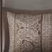 5 Piece Reversible Jacquard Bedspread Set Brown Gold Queen