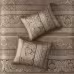 5 Piece Reversible Jacquard Bedspread Set Brown Gold King 5 Piece Reversible Jacquard Bedspread Set Brown Gold King