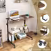 Retro Brown Adjustable Computer Desk