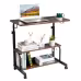 Retro Brown Adjustable Computer Desk