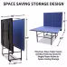 9ft Mid-Size Table Tennis Table Foldable & Portable Ping Pong Table Set For Indoor Games With Net, 2 Table Tennis Paddles And 3 Balls 9ft Mid-Size Table Tennis Table Foldable & Portable Ping Pong Table Set For Indoor Games With Net, 2 Table Tennis Paddles And 3 Balls