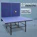 9ft Mid-Size Table Tennis Table Foldable & Portable Ping Pong Table Set For Indoor Games With Net, 2 Table Tennis Paddles And 3 Balls 9ft Mid-Size Table Tennis Table Foldable & Portable Ping Pong Table Set For Indoor Games With Net, 2 Table Tennis Paddles And 3 Balls