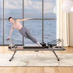 Pilates Core Bed, Foldable Home High Quality, Yoga Studio Same Commercial Fitness Equipment, Black