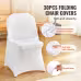 VEVOR White Stretch Spandex Chair Covers - 30 PCS, Folding Kitchen Chairs Cover, Universal Washable Slipcovers Protector, Removable Chair Seat Covers, For Wedding Party Dining Room Banquet Event VEVOR White Stretch Spandex Chair Covers - 30 PCS, Folding Kitchen Chairs Cover, Universal Washable Slipcovers Protector, Removable Chair Seat Covers, For Wedding Party Dining Room Banquet Event