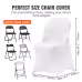 VEVOR White Stretch Spandex Chair Covers - 30 PCS, Folding Kitchen Chairs Cover, Universal Washable Slipcovers Protector, Removable Chair Seat Covers, For Wedding Party Dining Room Banquet Event VEVOR White Stretch Spandex Chair Covers - 30 PCS, Folding Kitchen Chairs Cover, Universal Washable Slipcovers Protector, Removable Chair Seat Covers, For Wedding Party Dining Room Banquet Event