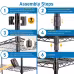 Four Layer - Metal Storage Rack Without Wheels, Black Spray Painted
