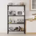 Four Layer - Metal Storage Rack Without Wheels, Black Spray Painted Four Layer - Metal Storage Rack Without Wheels, Black Spray Painted