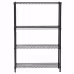 Four Layer - Metal Storage Rack Without Wheels, Black Spray Painted