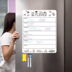 Magnetic Fridge Message Board, Having A Super Large Writing Area And Made With Fine Craftsmanship, An Essential Single Item For The Kitchen. Magnetic Fridge Message Board, Having A Super Large Writing Area And Made With Fine Craftsmanship, An Essential Single Item For The Kitchen.