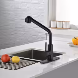 Stainless Steel Matte Black Single Handle Pull Out Spray, Kitchen Faucet Stainless Steel Matte Black Single Handle Pull Out Spray, Kitchen Faucet