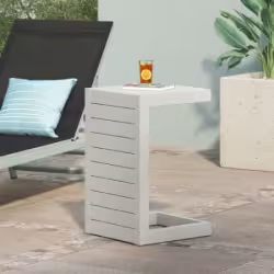 CAPE CORAL ALU C-SHAPED TABLE GREY CAPE CORAL ALU C-SHAPED TABLE GREY