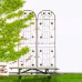2 Pack Metal Garden Trellis Rustproof Trellis For Climbing Plants Outdoor Flower Support Brown