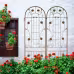 2 Pack Metal Garden Trellis Rustproof Trellis For Climbing Plants Outdoor Flower Support Brown