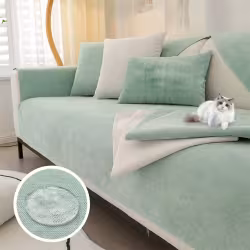 New Style Waterproof Sofa Cushion Anti-scratch Sofa Cover Solid Color Chenille Non-slip Four Seasons Universal Sofa Protection Cover New Style Waterproof Sofa Cushion Anti-scratch Sofa Cover Solid Color Chenille Non-slip Four Seasons Universal Sofa Protection Cover