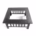 32 Inch Wrought Iron Square Black Firewood Brazier 32 Inch Wrought Iron Square Black Firewood Brazier