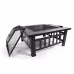 32 Inch Wrought Iron Square Black Firewood Brazier 32 Inch Wrought Iron Square Black Firewood Brazier