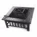 32 Inch Wrought Iron Square Black Firewood Brazier