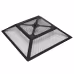 32 Inch Wrought Iron Square Black Firewood Brazier 32 Inch Wrought Iron Square Black Firewood Brazier