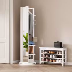 Full Ength Mirror, Rubber Wood Mirror 65.7x17.7 Inches Mirror Width 13.7 Inches Large Full Length Mirror Easy To Dress Organize And Place In The Bedroom Living Room Office Cloakroom