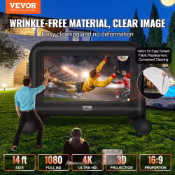VEVOR Inflatable Movie Screen, 14 FT 168inch Inflatable Projector Screen For Outside With Blower And Carrying Bag, Front Rear Projection, Oxford Fabric Blow Up Screen For Outdoor Parties Backyard Mov VEVOR Inflatable Movie Screen, 14 FT 168inch Inflatable Projector Screen For Outside With Blower And Carrying Bag, Front Rear Projection, Oxford Fabric Blow Up Screen For Outdoor Parties Backyard Mov