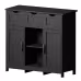 Storage Cabinet, Wooden Floor Cabinet, Storage Cabinet With Drawers And Shelves, Living Room, Bedroom, Bathroom Furniture, Home Decoration Cabinet
