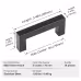 VEVOR 10 Pack Cabinet Pulls, 3in 76mm Center To Center Slim Square Kitchen Cabinet Drawer, Stainless Steel Modern Kitchen Cupboard Door Handles For Kitchen Bathroom Bar Hardware Matte Black