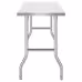 VEVOR Commercial Worktable Workstation 48 X 24 Inch Folding Commercial Prep Table, Heavy-duty Stainless Steel Folding Table With 661 Lbs Load, Kitchen Work Table, Silver Stainless Steel Kitchen Island VEVOR Commercial Worktable Workstation 48 X 24 Inch Folding Commercial Prep Table, Heavy-duty Stainless Steel Folding Table With 661 Lbs Load, Kitchen Work Table, Silver Stainless Steel Kitchen Island